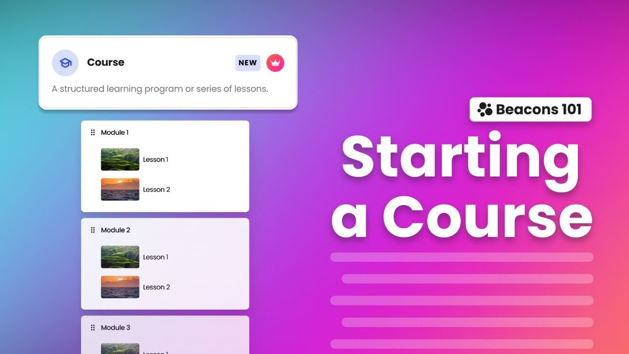 How to Start a Course on Beacons