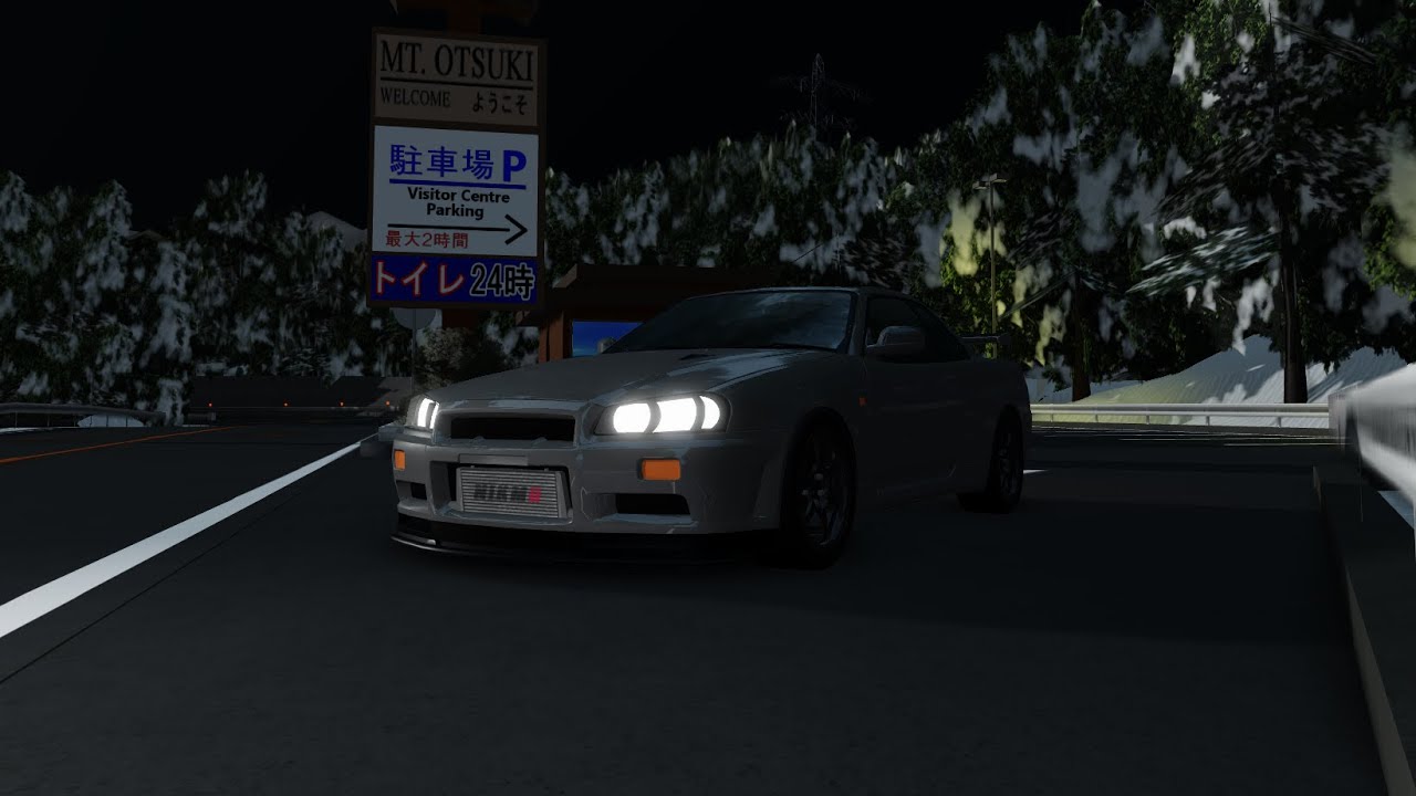 Nissan Skyline R34 GT-R Downhill at Mt. Otsuki (Midnight Racing:Tokyo)