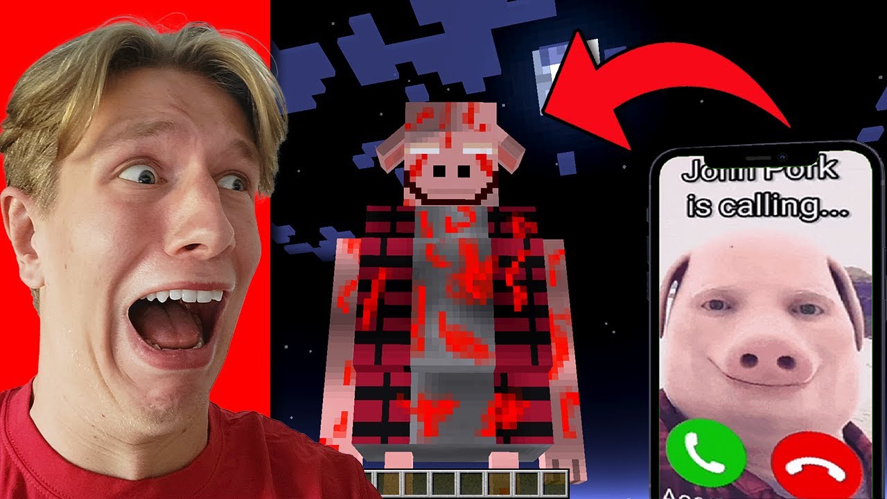 LÄSKIGA JOHN PORK RINGDE MIG i Minecraft