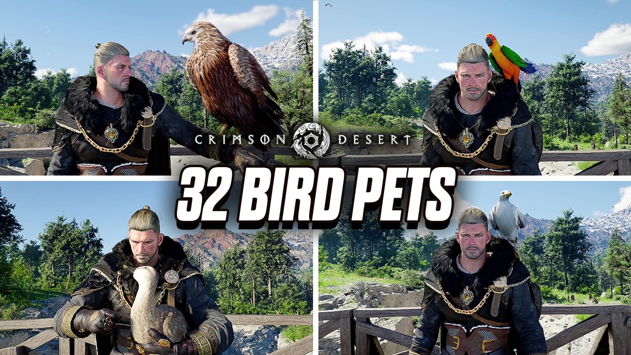 Crimson Desert &ndash; 32 Bird Pet Locations Showcase