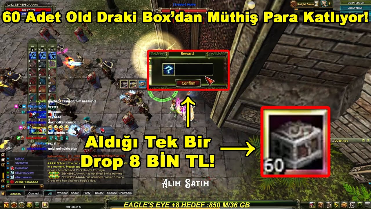 TreantQUEEN - İzleyicisine 60 Adet Old Draki Box Kırdırıp Müthiş Kâr Ettiriyor! | Knight Online