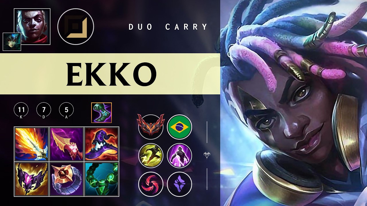 Ekko Carry vs Ezreal - BR Grandmaster Patch 26.07