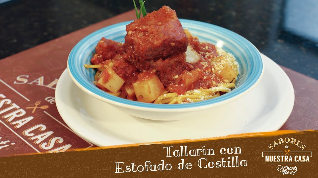 Sabores de Nuestra Casa - Tallarín con Estofado de Costilla Chorti Beef.
