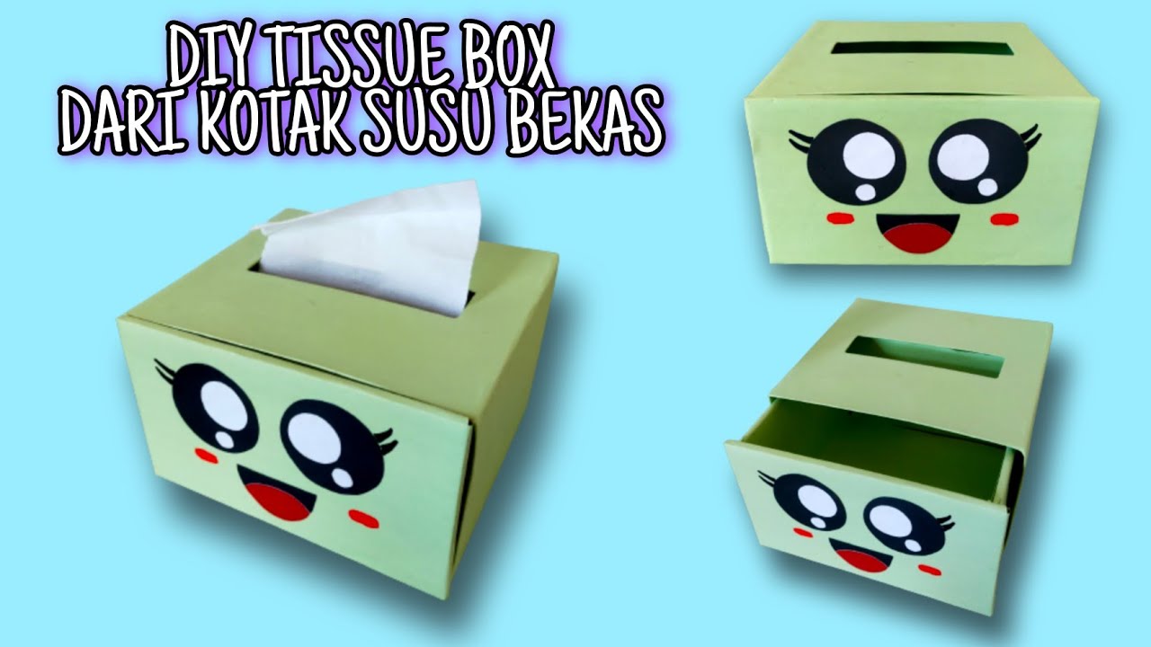 IDE KREATIF KOTAK SUSU BEKAS || MEMBUAT KREASI DARI KOTAK SUSU BEKAS JADI KOTAK TISU CANTIK