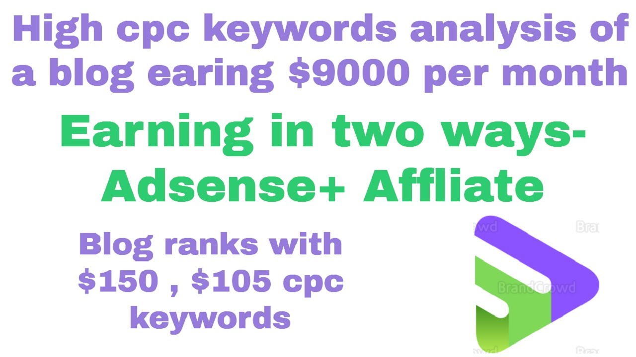 Top high cpc keywords   best blogging niche in 2020 earinng $9000 per month