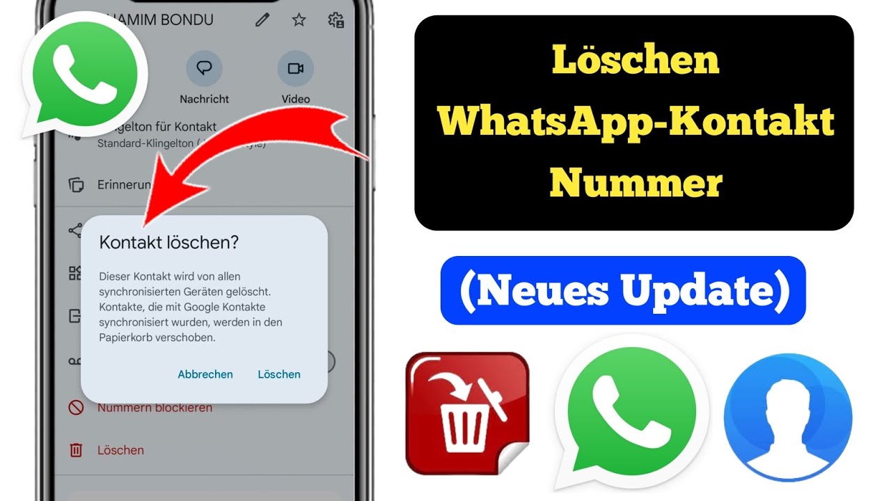 WhatsApp-Kontaktnummer l&ouml;schen (Update 2025) | WhatsApp-Telefonnummer entfernen