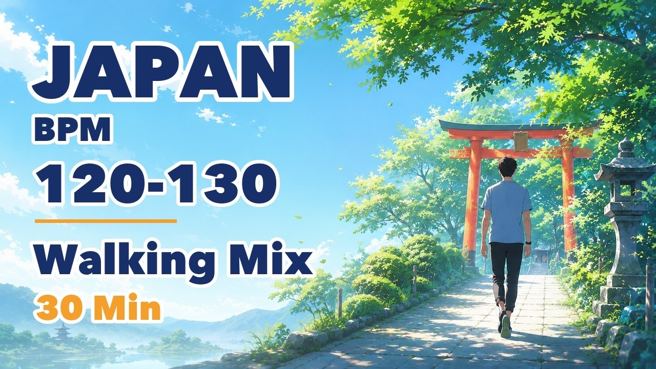 Walking Music 120-130 BPM | 30 Min Japanese Traditional Mix for Treadmill