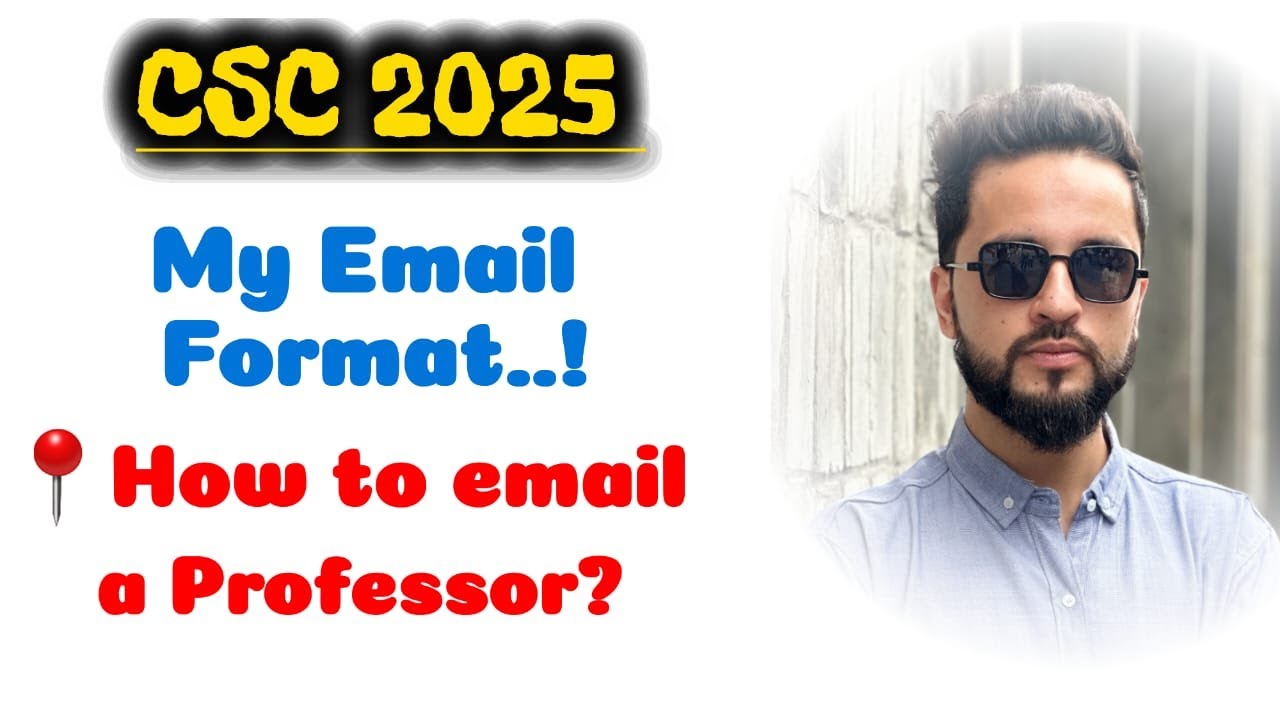 Email Format | How to Send Emails to Chinese Professors | CSC Scholarship 2025 | Chemistry Easy Hai