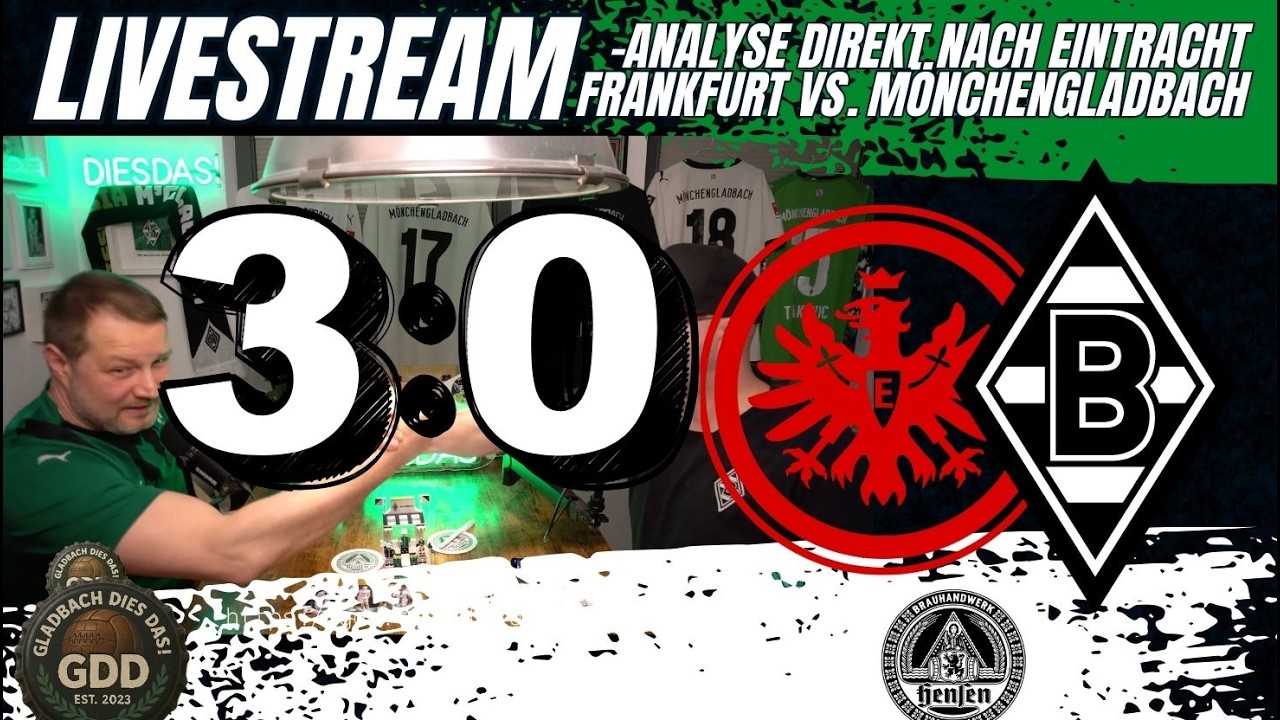 EINTRACHT FRANKFURT vs. VFL BORUSSIA MÖNCHENGLADBACH 🔥 (Gladbach Dies Das!) 🖤🤍💚