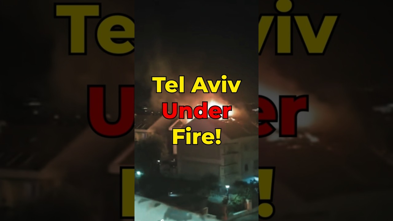 Tel Aviv Building Engulfed in Flames After Iranian Missile Strike | Breaking Footage
