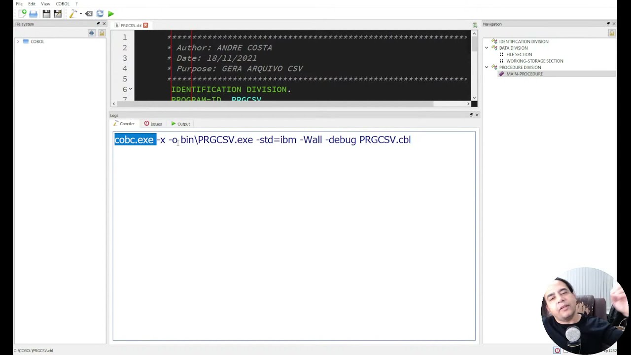 [Aprenda COBOL] - Gerando arquivo CSV no COBOL