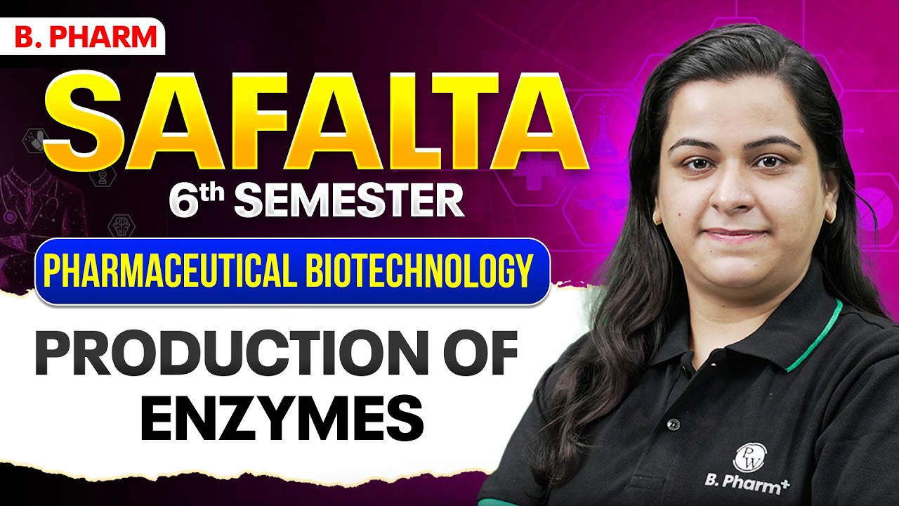 Pharmaceutical Biotechnology | Production of Enzymes | B Pharm 6th Sem | B Pharm