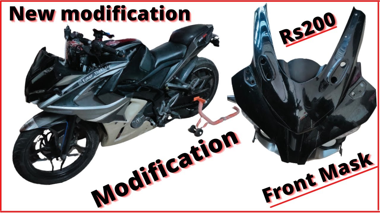 Rs200 Modification part 5 || Rs200 Front Mask || Bike Modification Rs200 || Exploring wings 2022 ||