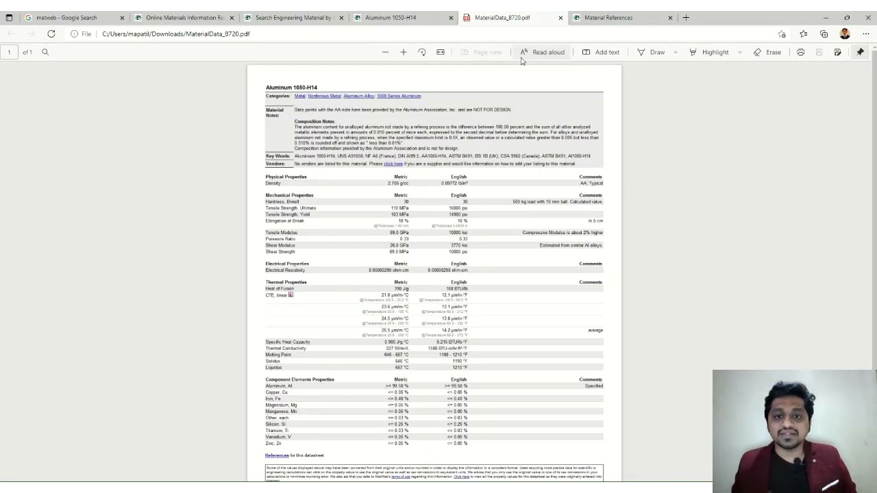 MatWeb - A Material Property Finder