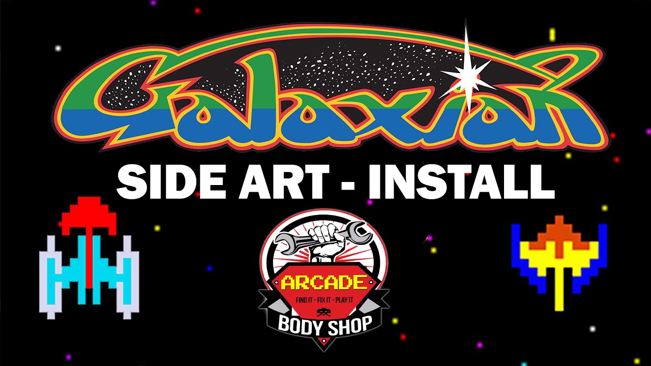 Galaxian Side Art Install - Wrapping a Arcade Cabinet