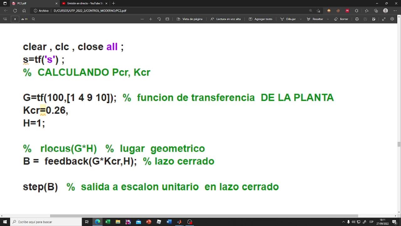 DISEÑO DE PI CON BODE | DISEÑO DE PID CON SINTONIZACION