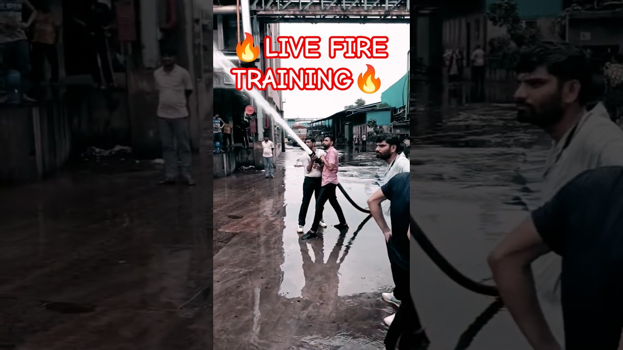 🔥Fire hydrant drill with multi-purpose branch Real Fire Fighting Training Demo🚒 #firesafety #shorts