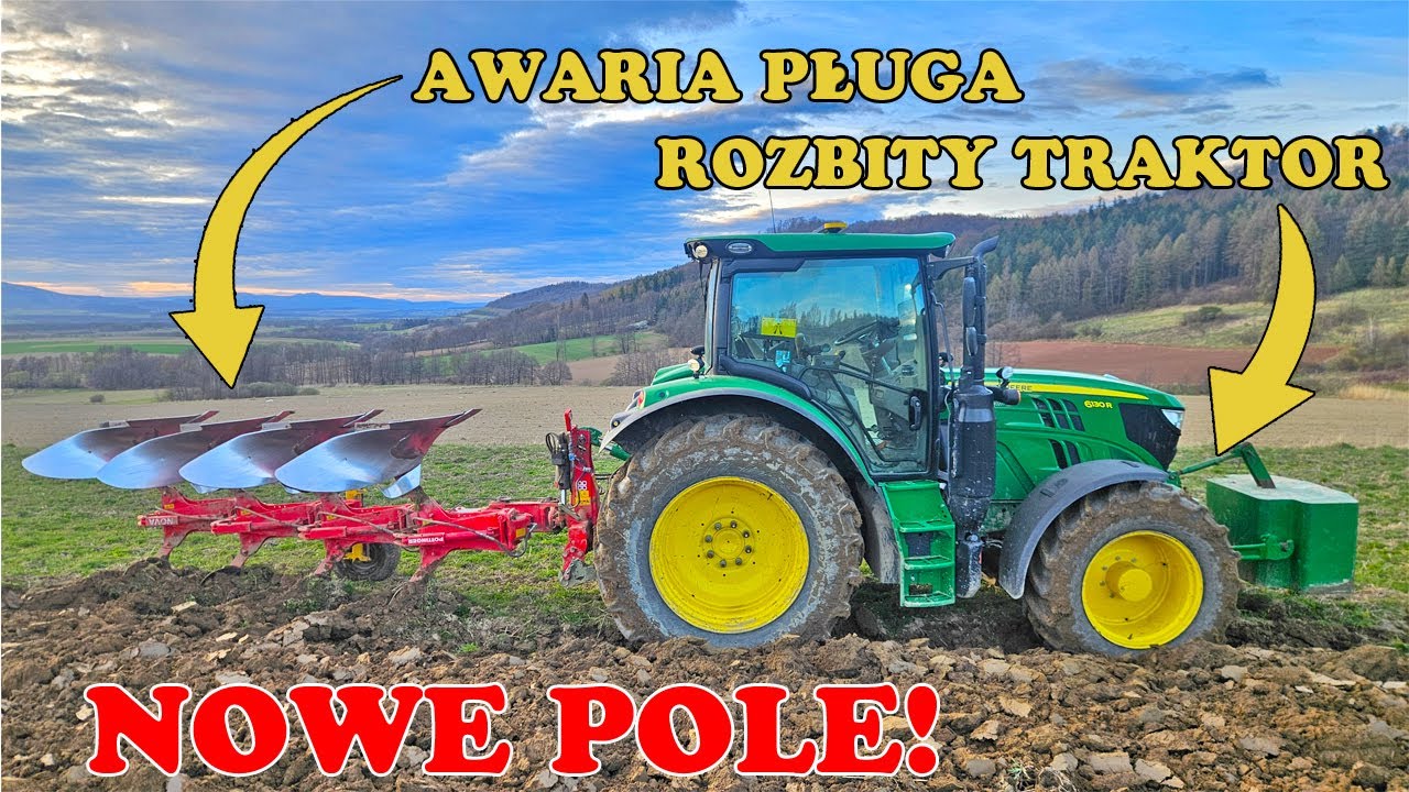 Kosztowna naprawa pługa i stłuczka Szeryfa - Orka, okrywa zielona i nowe pole.