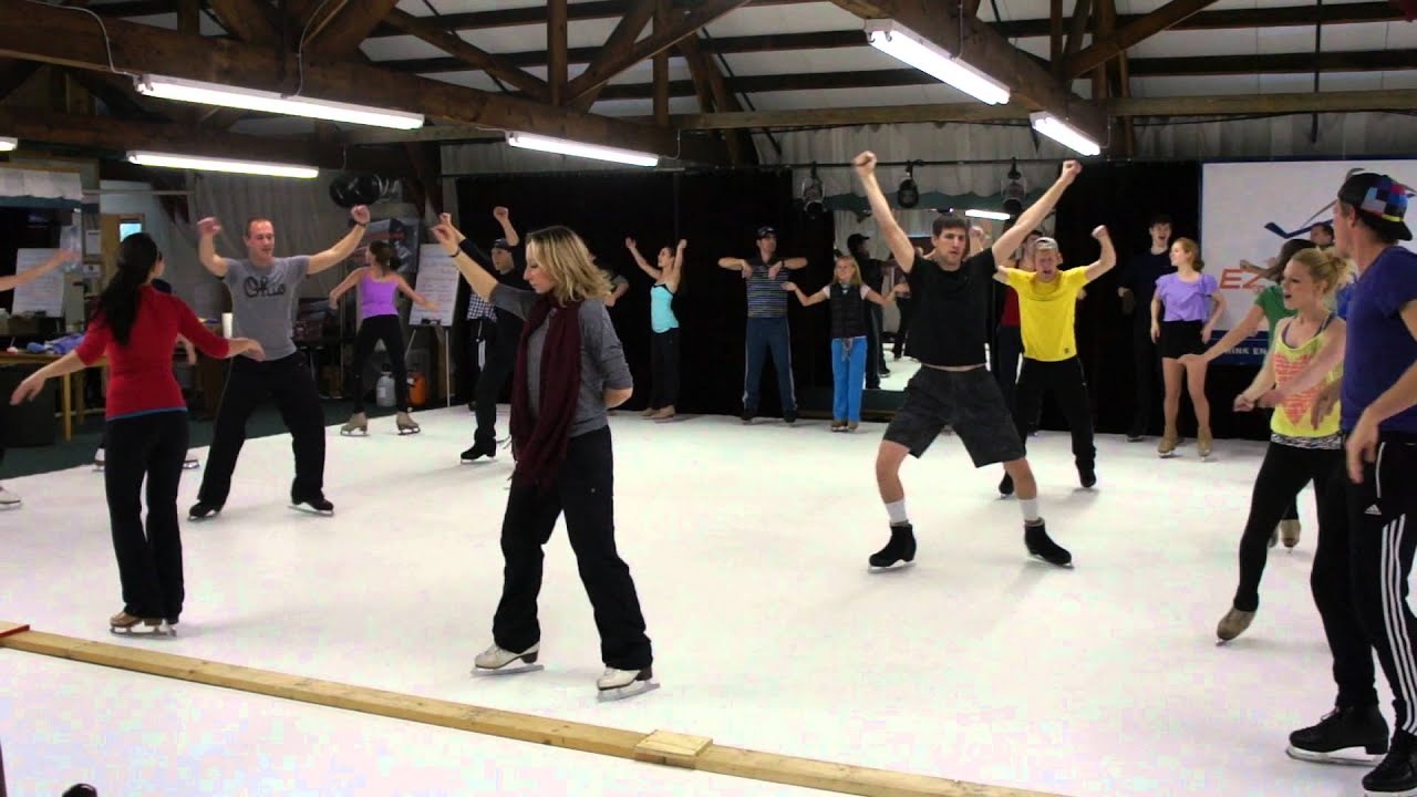 Disney on Ice rehearsing on EZ Glide 350 Synthetic Ice.