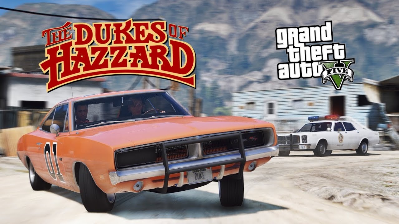 GTA 5 - Лучшая погоня за Дюками от копов на знаменитом Додже Чарджере. Придурки из Хаззарда