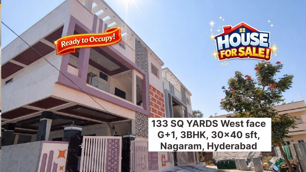 HPC-333 || 133Sqyd West face G+1 Rampally House for sale in Hyderabad 