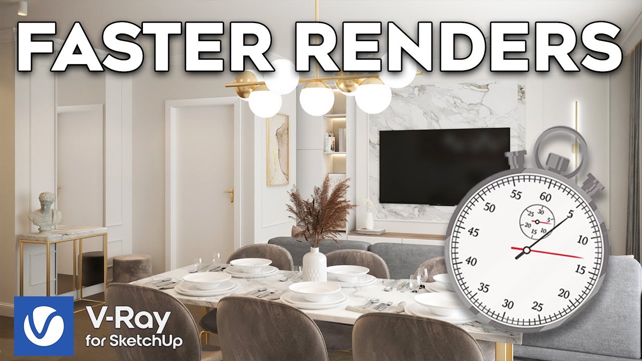 5 советов для ускорения рендеринга в V-Ray | Учебное пособие по SketchUp | Настройки качества рен...
