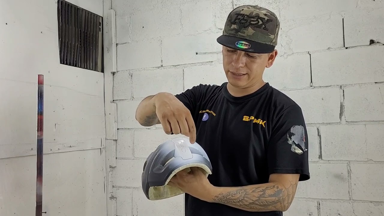 así pinto un casco de mountainbike