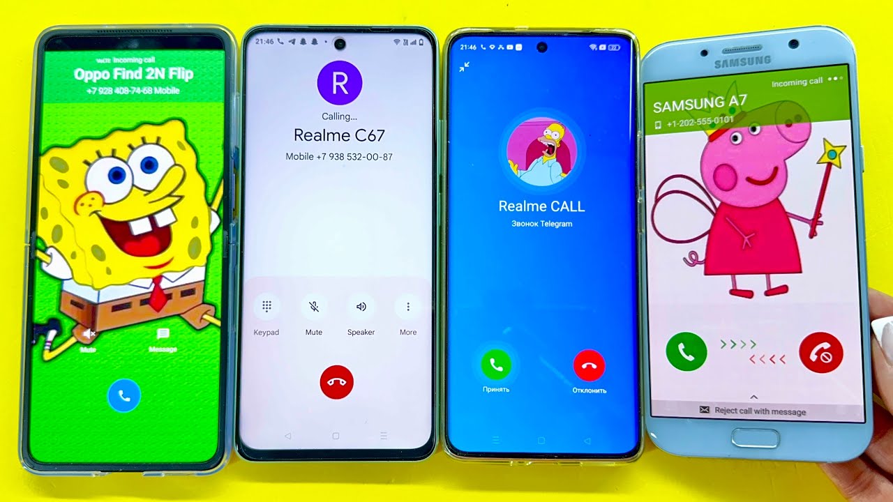 Telegram & Incoming Calls OPPO Find N2 Flip, Realme C67, Samsung A7, Realme 11 Pro