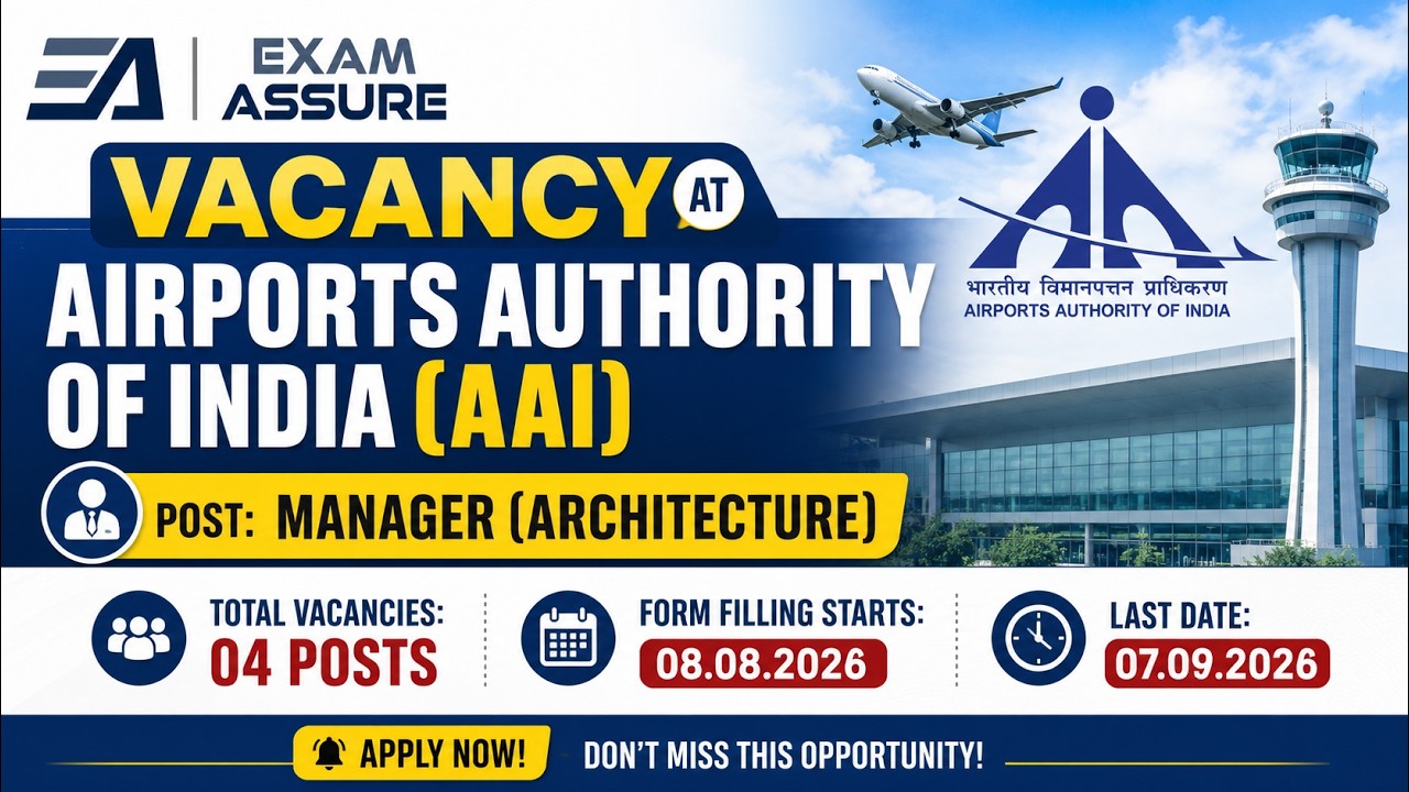 AAI 2026 Vacancy Details (In English): Manager (Architecture) | Eligibility | Age Limit | Imp. Dates