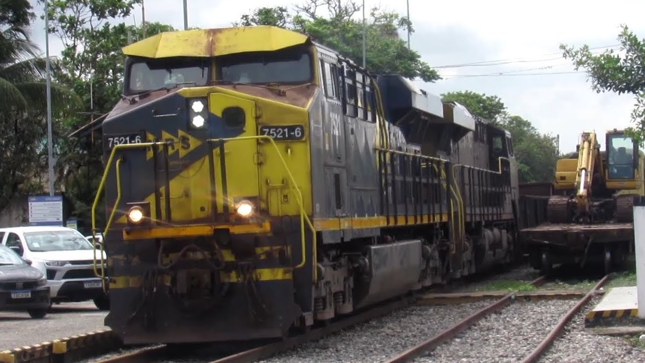 Dupla de ES44ACI no trem de ferro gusa da MRS prefixo FER, passando em Rocha Sobrinho - RJ.