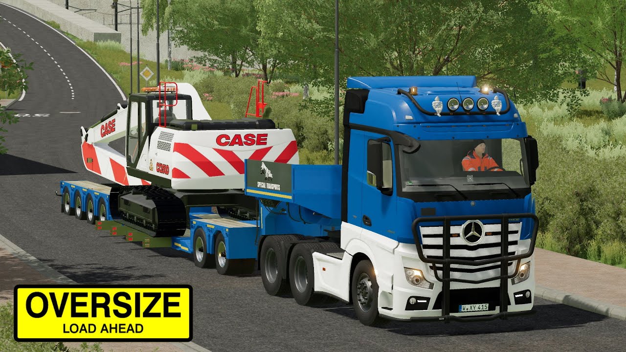 FS22 Special Transport🚧 Mercedes Actros Mp4 + Broshuis 4+2 Low Loader 🚧 Farming Simulator 22 Mods