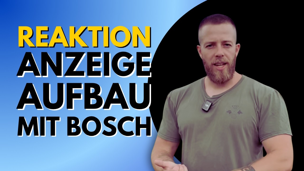 Reaction:  Bosch lernt unglaublich schnell Anzeige & Suche in nur 6 Sessions