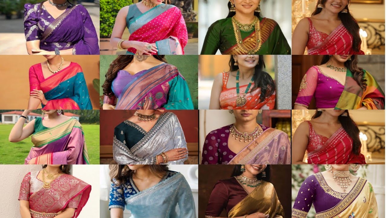 🌹👉Paithani Saree Blouse Neck Designs Photos | Blouse Designs Photos 2025
