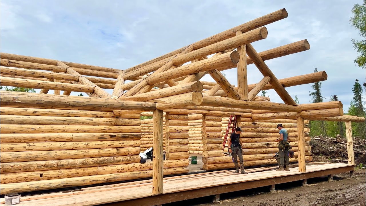 Rain, Wires & Roof | Alaska Log Cabin Family Build