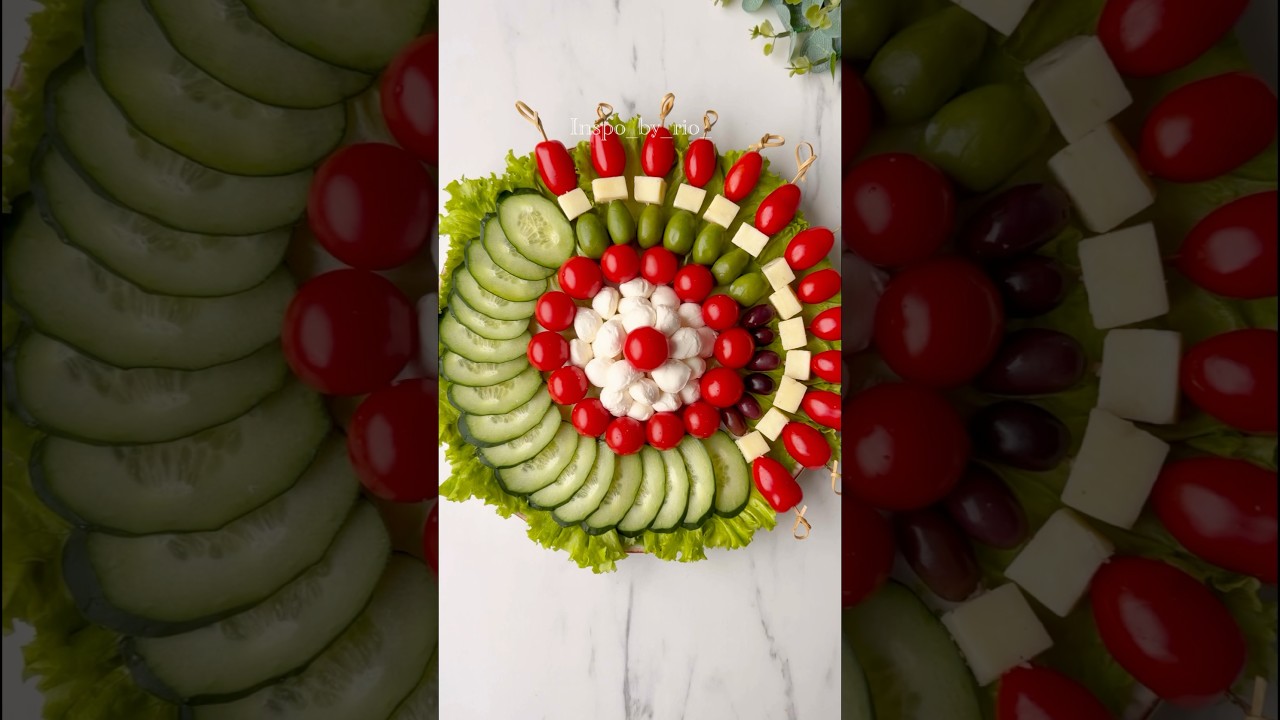 Easy Antipasti Skewers Appetizer 🌿 Party Food Idea #shorts