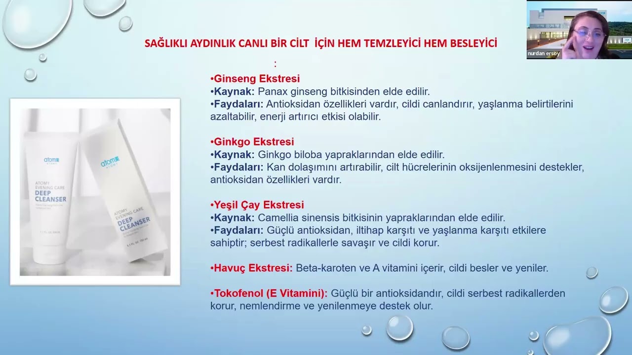 Cilt Uzmanı Nurdan Saat Ersoy ile Atomy Evening Care Set Eğitimi | 4 Aşamalı Kore Cilt Temizliği
