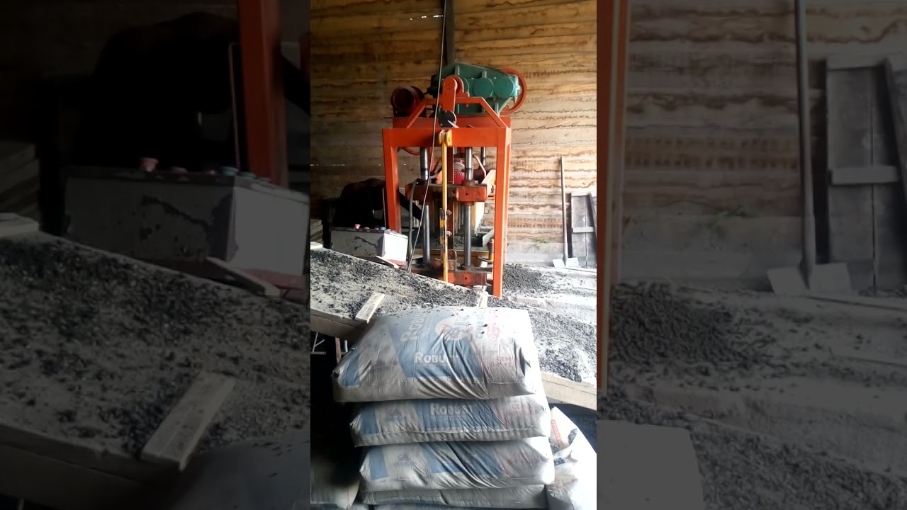 Fabrication des parpaings vibré
