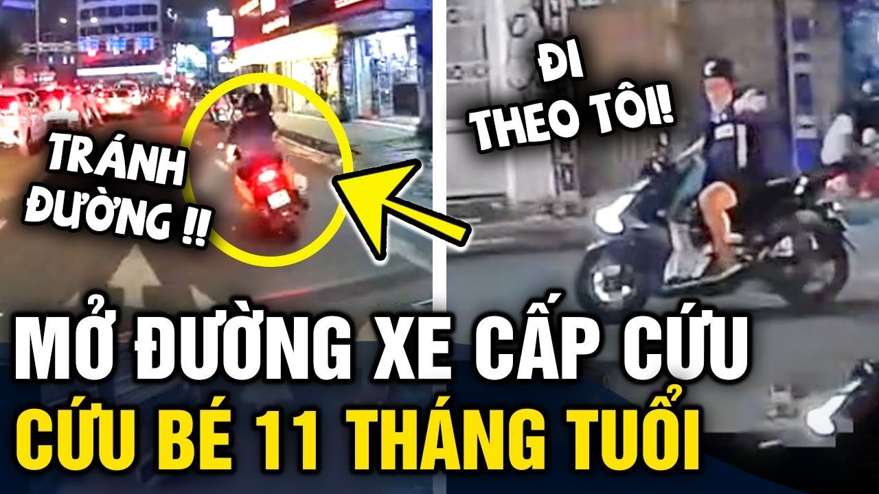 Mở đường cho 'XE CỨU THƯƠNG', chàng trai dẫn đường 'CHUYÊN NGHIỆP' ko thua gì CSGT | Tin 3 Phút