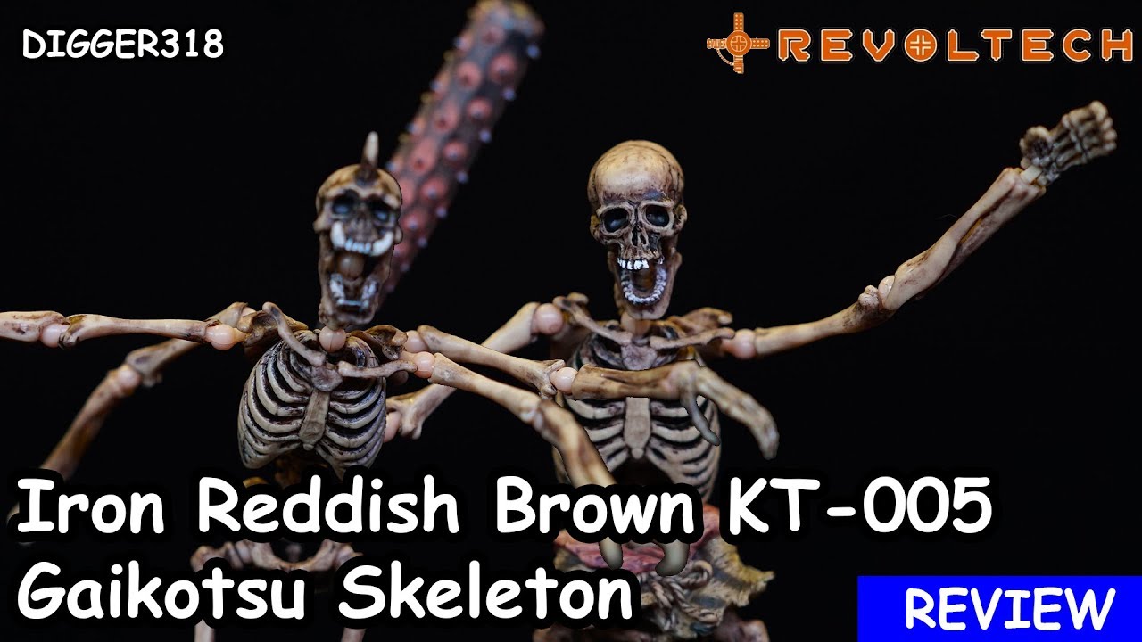 Kaiyodo Takeya Revoltech Gaikotsu Skeleton Ivory Version KT 005 Figure Toy Review 4K