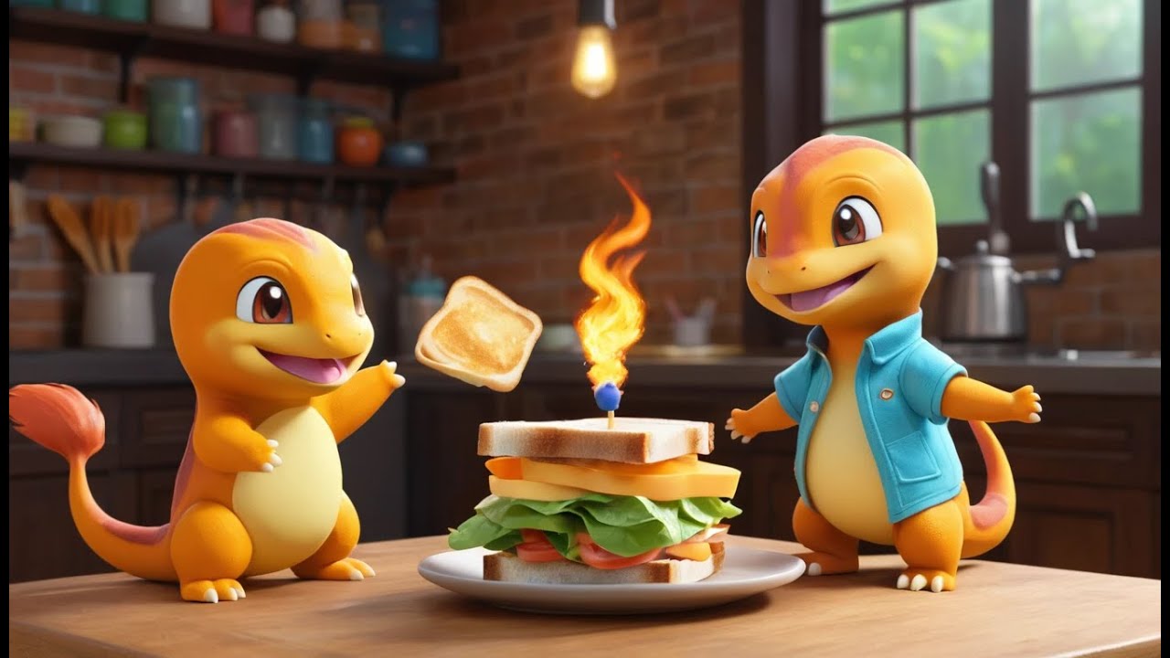 O Bebê Charmander de Pokémon Queimou Seu Rastro | Rimas e Canções Infantis