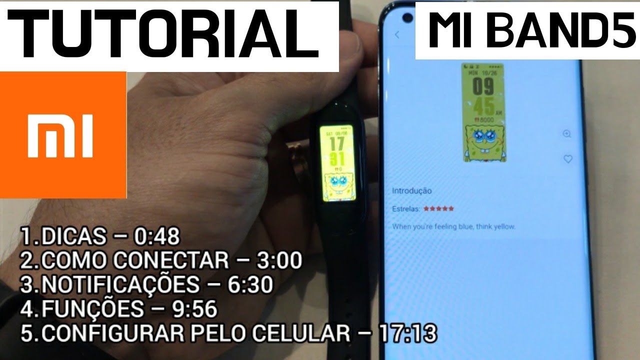 Tutorial completo Mi Band 5 - Configurações e funções da smartband da Xiaomi em Português