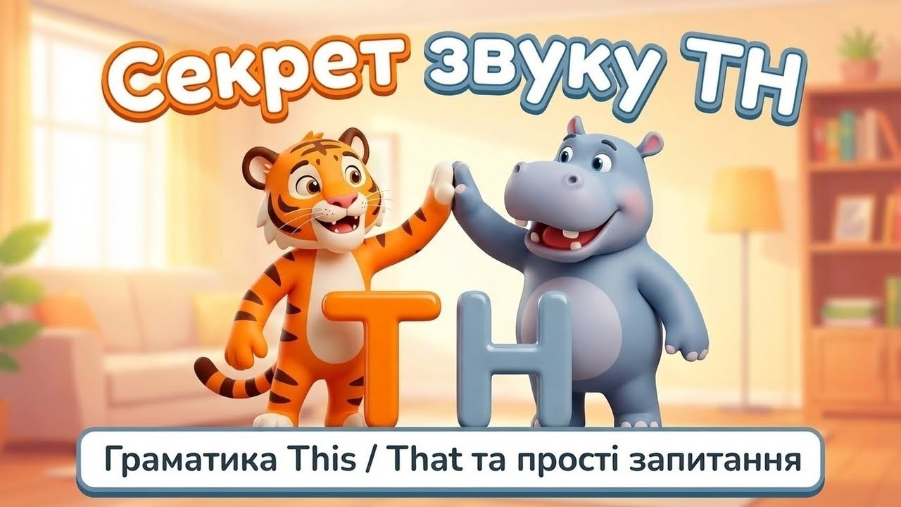 Буквосполучення th. Звук th. This or That. Mr. Hippo & Mr. Tiger. LESSON 13