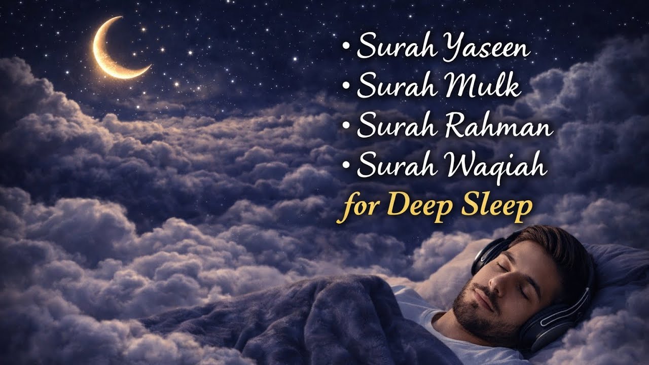 Surah Yaseen, Surah Rahman, Surah Mulk & Surah Waqiah Beautiful Quran Recitation for Peace Blessings