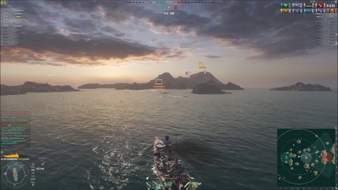 A decisive push - Scharnhorst gameplay