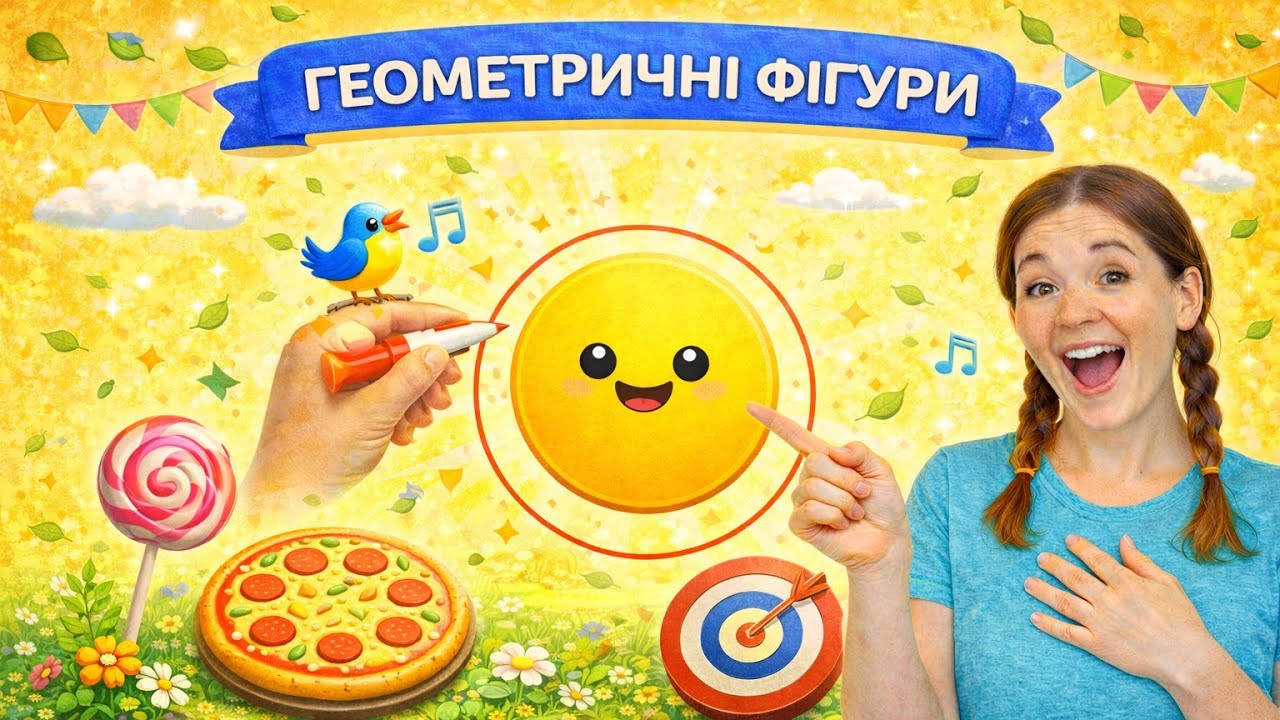 🔢 Геометричні фігури| Вивчаємо коло 