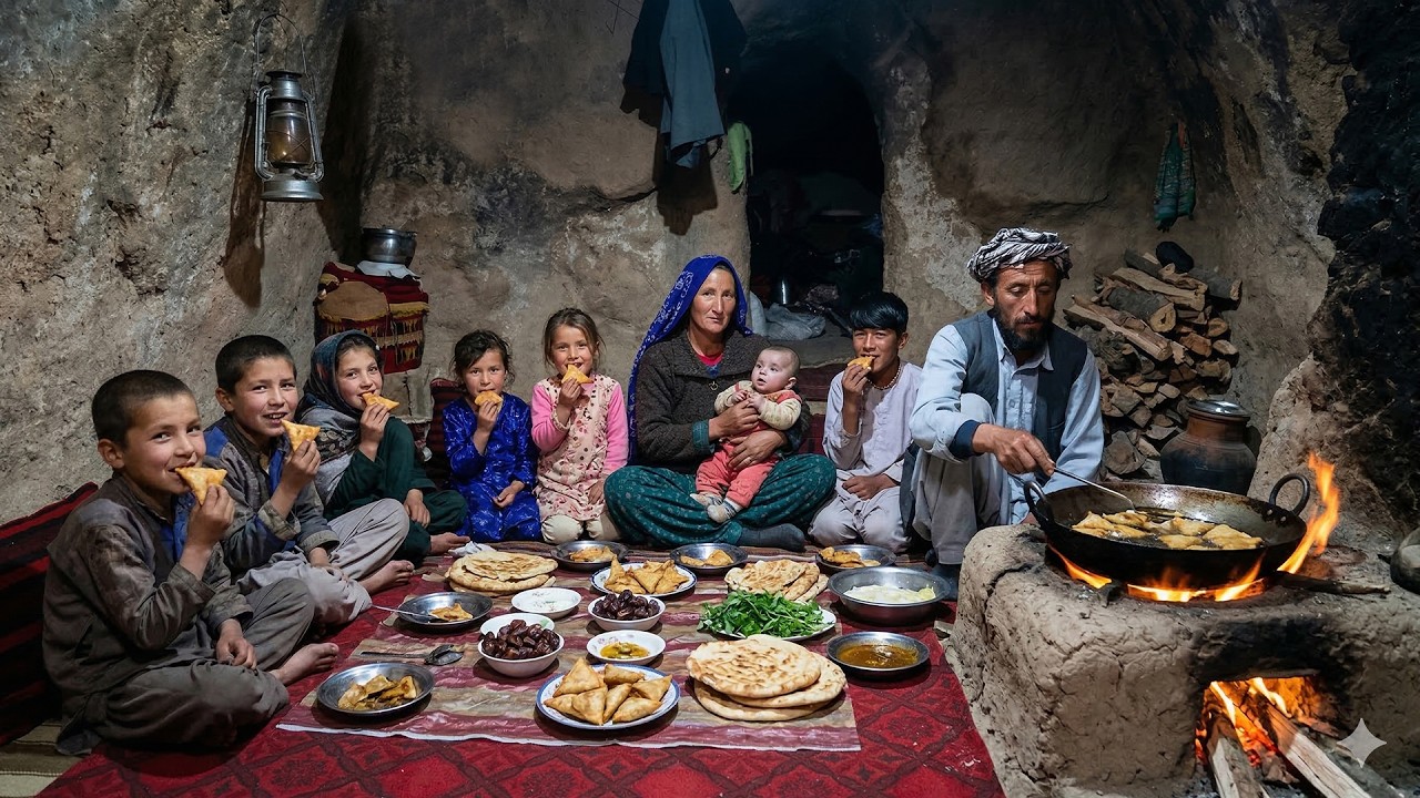 A Taste of Love in the Cave! | Traditional Samosa Cooking by a Cave-Dwelling Family