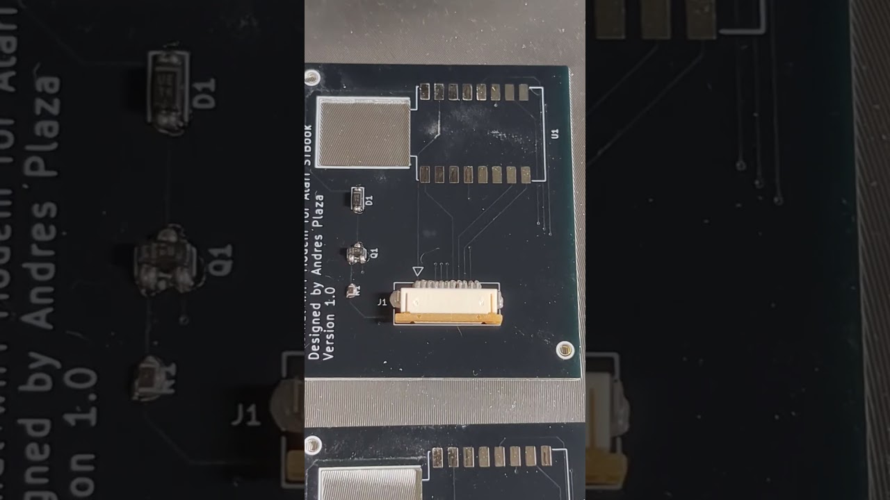 Atari STBook modem soldering.