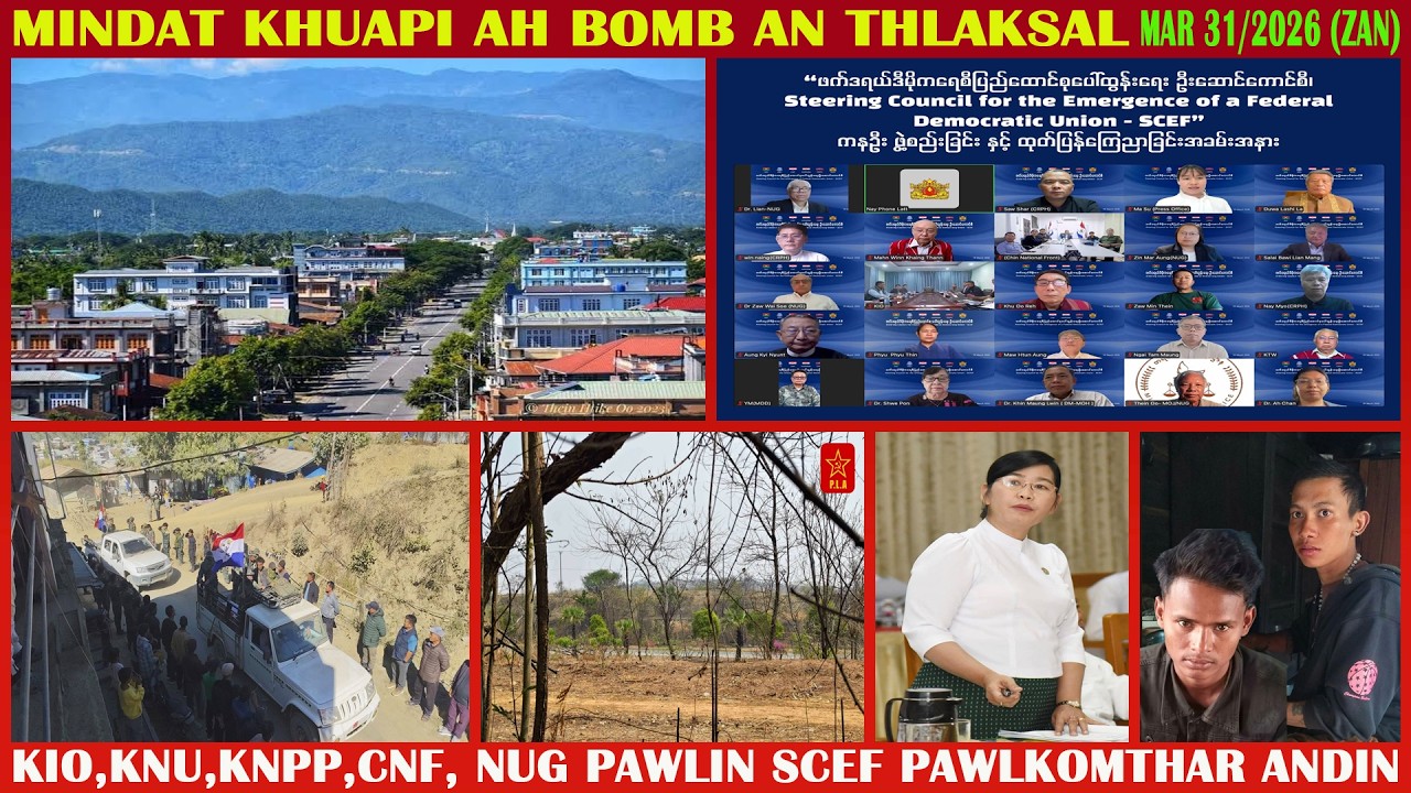 March 31 Zan - Falam Pengah Ralhrang Tlan 2 An Kai. Min Aung Hlaing Vice Cu President ah An Hril Zo.