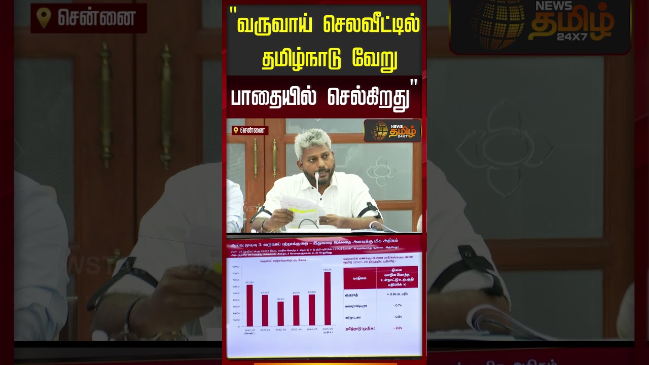 வருவாய் செலவீட்டில் தமிழ்நாடு வேறு பாதையில் செல்கிறது | CM Vijay | Marie Wilson