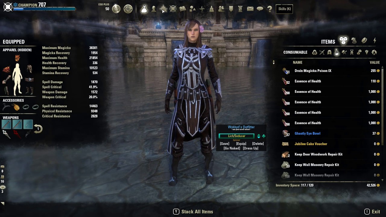 ESO Morrowind lightarmor magicka Dk PvP Build (with CP)